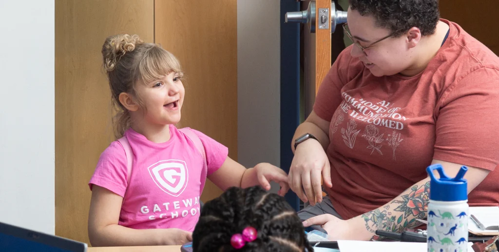 Child engages with Instructional assistant